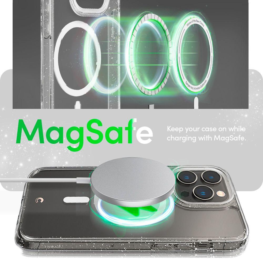 Spigen Cyrill Shine Mag Magsafe Glitter Back Cover Σιλικόνης Διάφανο (iPhone 14 Pro Max)