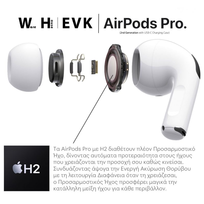 AirPods Pro (2nd Generation) with USB-C MagSafe Charging - Intelligent noise control