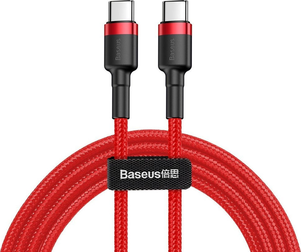 Baseus Cafule Braided USB 2.0 Cable USB-C male - USB-C male Κόκκινο 2m (CATKLF-H09) warehouse evk wh-evk Λάρισα