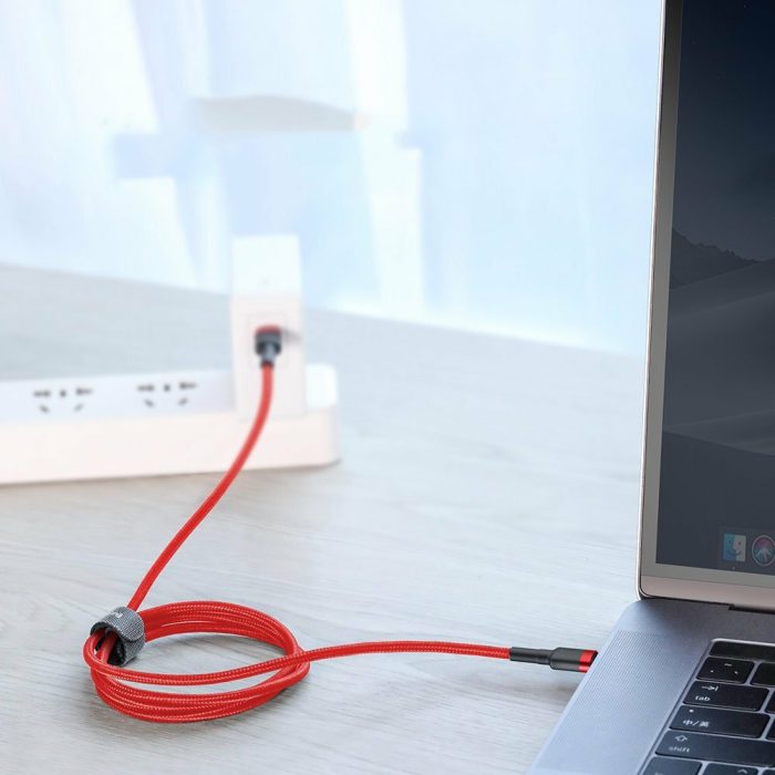 Baseus Cafule Braided USB 2.0 Cable USB-C male - USB-C male Κόκκινο 2m (CATKLF-H09) warehouse evk wh-evk Λάρισα