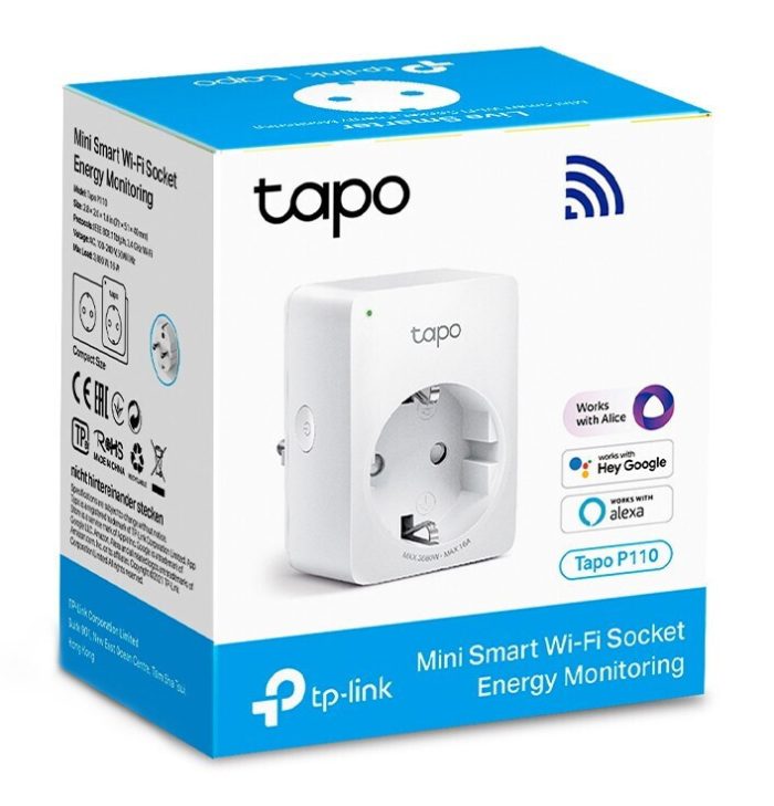 TP-LINK Tapo-P110 v1.2 Smart Μονόπριζο με Διακόπτη warehouse evk wh-evk Λάρισα