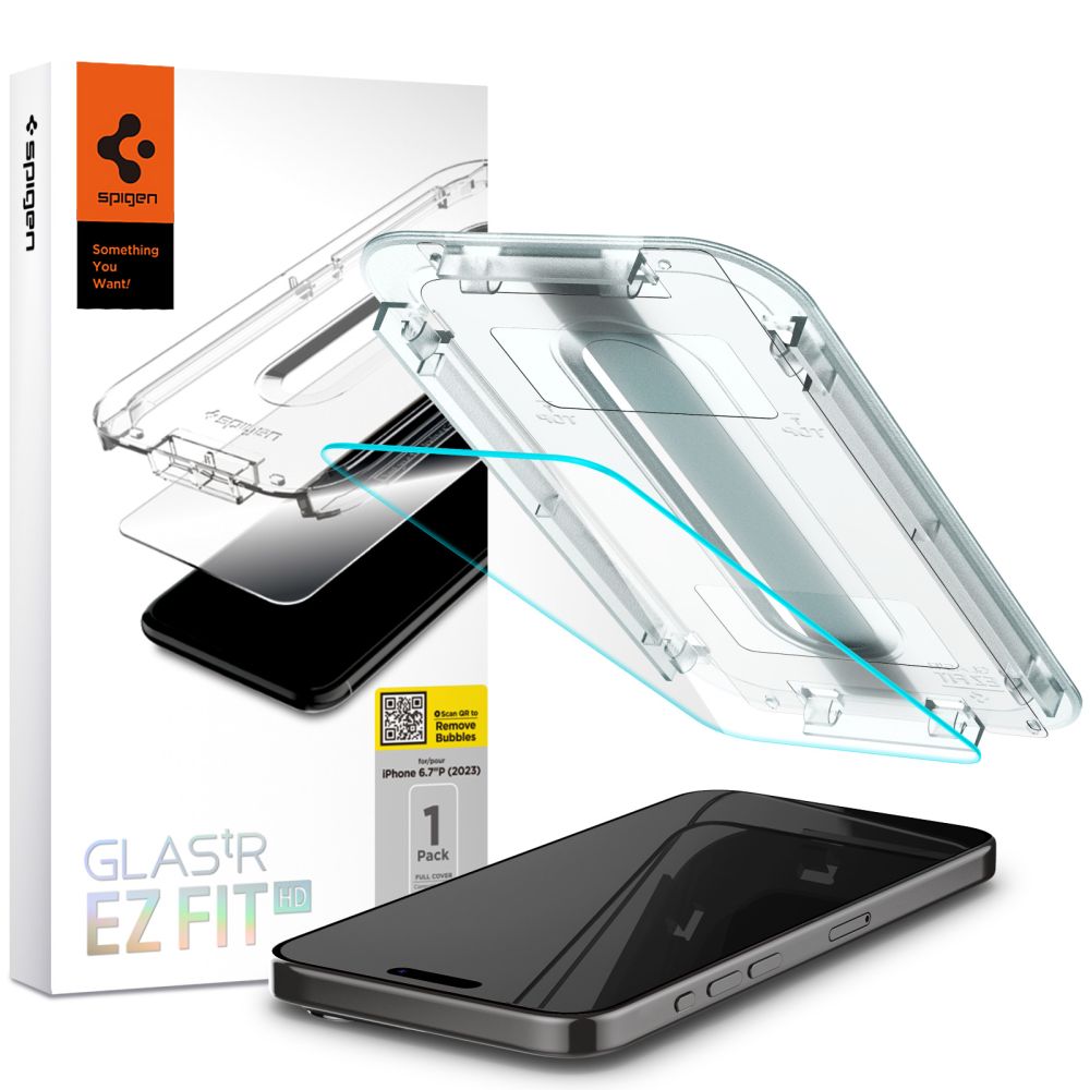 Spigen GLAS.tR ez Fit Apple iPhone 15 Pro Max warehouse evk wh-evk Λάρισα