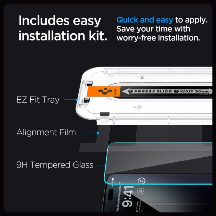 Spigen GLAS.tR ez Fit Apple iPhone 15 Pro Max warehouse evk wh-evk Λάρισα