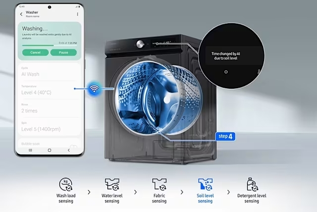 πλυντήριο ρούχων Samsung Bespoke 11kg AI EcoBubble wh evk , warehouse evk, Λάρισα , Ελλάδα, evk.