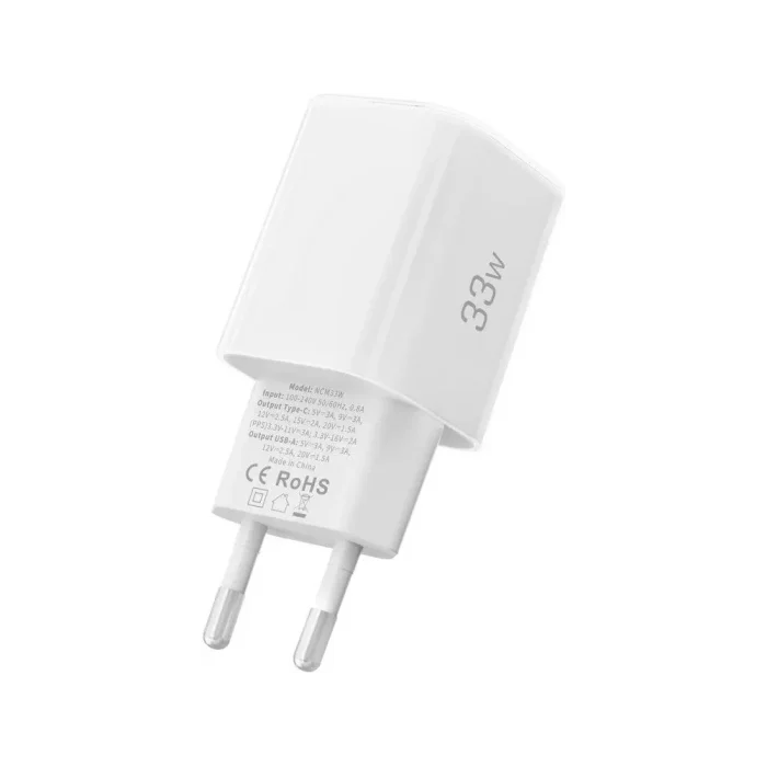 γρήγορος φορτιστής USB-C & USB-A 33W PD QC3.0 για κινητά και tablet warehouse evk wh-evk Λάρισα