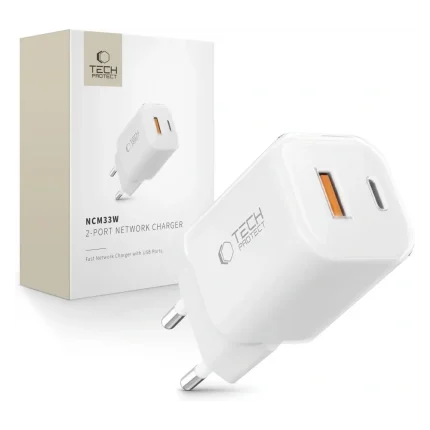 γρήγορος φορτιστής USB-C & USB-A 33W PD QC3.0 για κινητά και tablet warehouse evk wh-evk Λάρισα