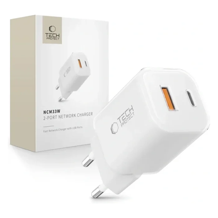 γρήγορος φορτιστής USB-C & USB-A 33W PD QC3.0 για κινητά και tablet warehouse evk wh-evk Λάρισα
