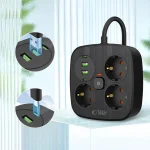 πολύπριζο με θύρες USB-C και USB-A για φόρτιση και ρεύμα - 3 πρίζες warehouse evk wh-evk Λάρισα