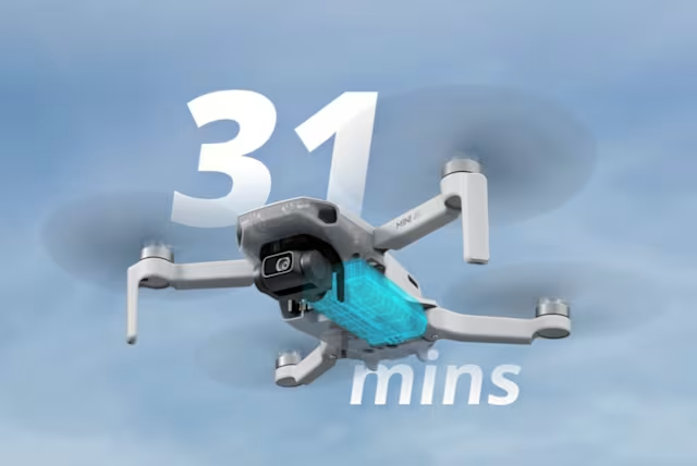 Drone DJI Mini 4K με κάμερα 4K και μέγιστο χρόνο πτήσης 31 λεπτά