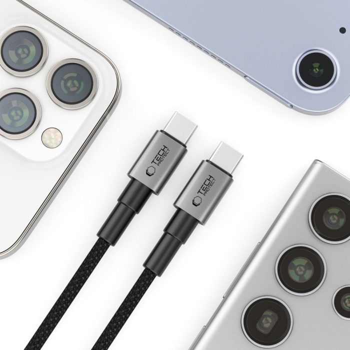 Καλώδιο USB-C Tech-Protect Ultraboost DNA PD 100W 3m Iron Grey