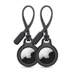 Tech-Protect Rough Chain Keychain Μαύρο για Apple AirTag (2 Τεμάχια)