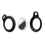 Tech-Protect Rough Chain Keychain Μαύρο για Apple AirTag (2 Τεμάχια)
