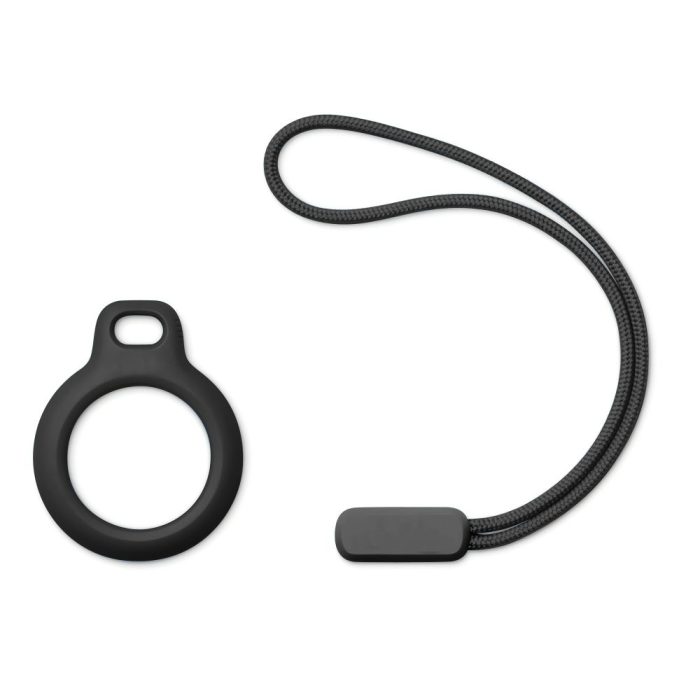 Tech-Protect Rough Chain Keychain Μαύρο για Apple AirTag (2 Τεμάχια)