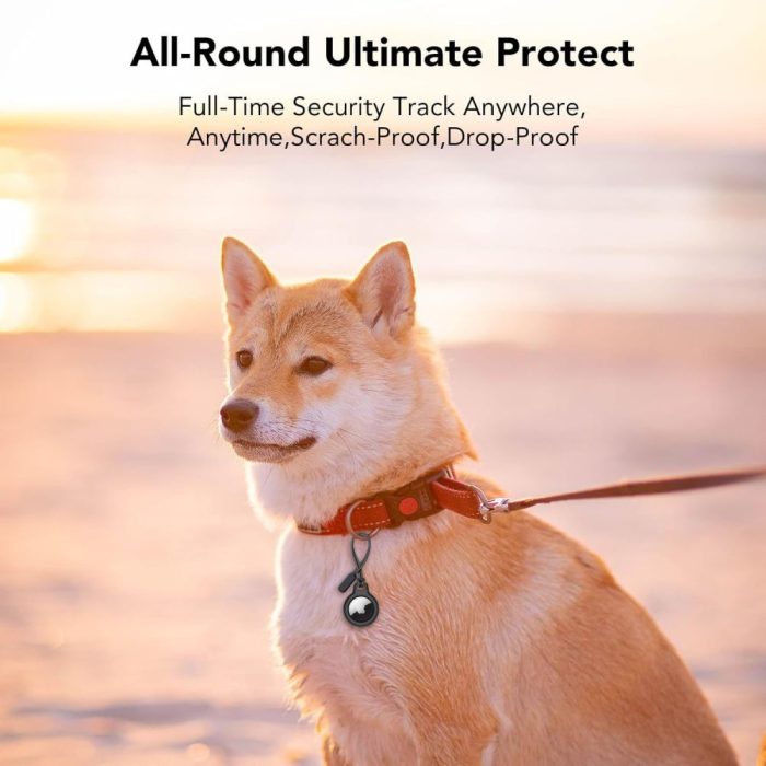 Tech-Protect Rough Chain Keychain Μαύρο για Apple AirTag (2 Τεμάχια)