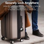 Tech-Protect Rough Chain Keychain Μαύρο για Apple AirTag (2 Τεμάχια)
