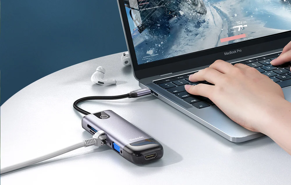 USB-C Hub Mcdodo HU-7740 6 σε 1 με HDMI και θύρες USB για laptop