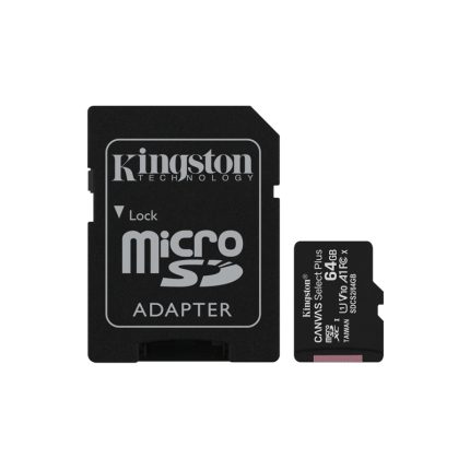 Kingston MicroSD 64GB κάρτα μνήμης με ταχύτητα 100MB/s και εγγύηση εφ’ όρου ζωής