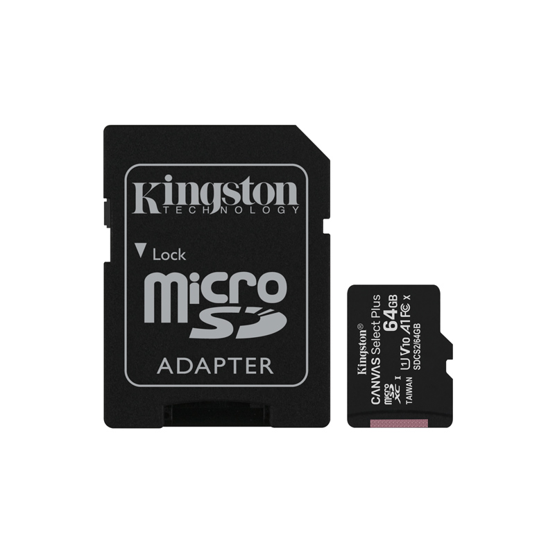 Kingston MicroSD 64GB κάρτα μνήμης με ταχύτητα 100MB/s και εγγύηση εφ’ όρου ζωής
