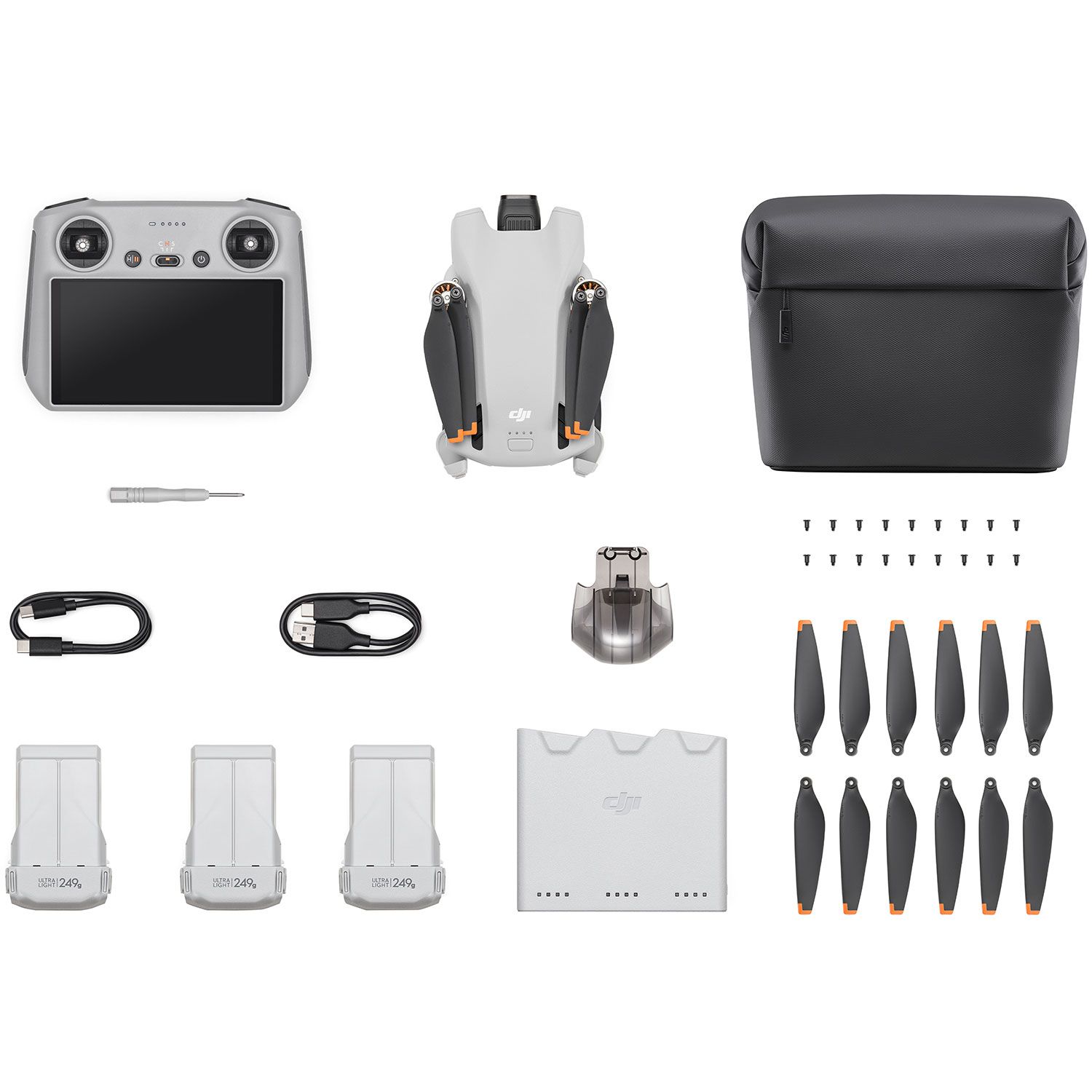 Περιεχόμενα πακέτου DJI Mini 3 Fly More Combo