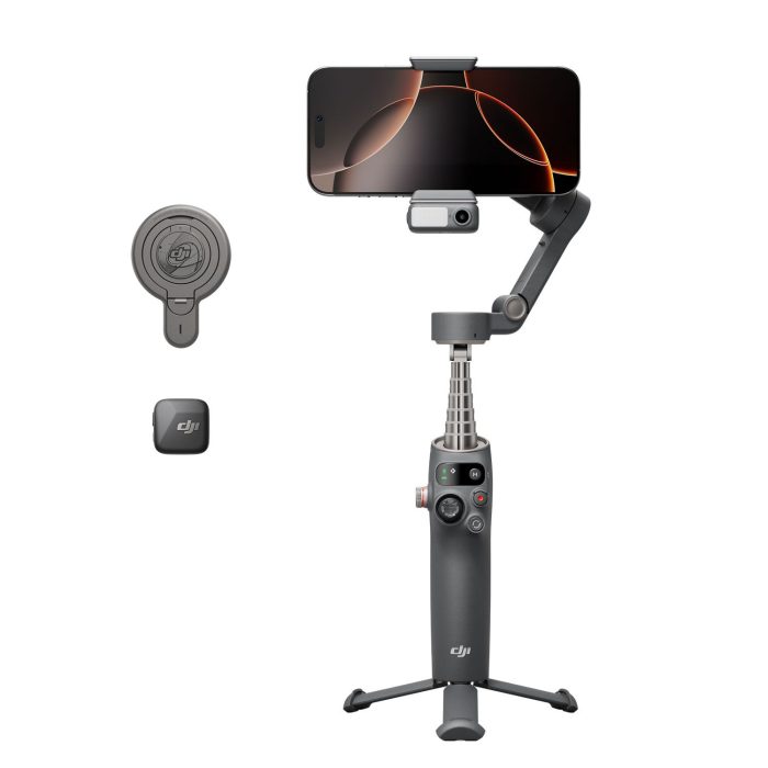 Gimbal DJI Osmo Mobile 7P με ράβδο επέκτασης και AI παρακολούθηση