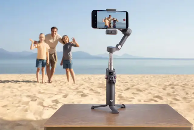 Gimbal DJI Osmo Mobile 7P με ράβδο επέκτασης και AI παρακολούθηση