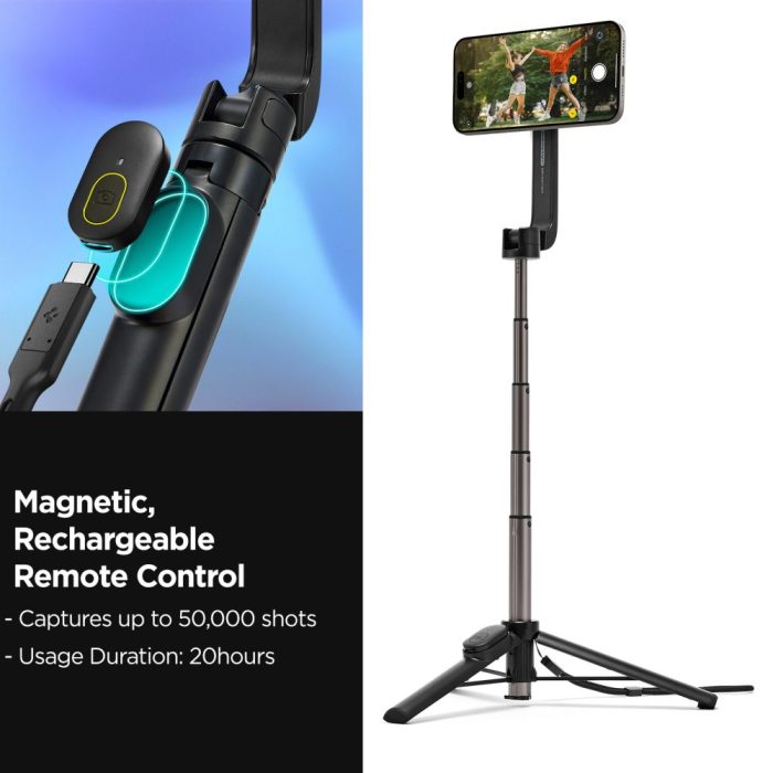 Spigen S571W MagSafe Bluetooth selfie stick τρίποδο μαύρο
