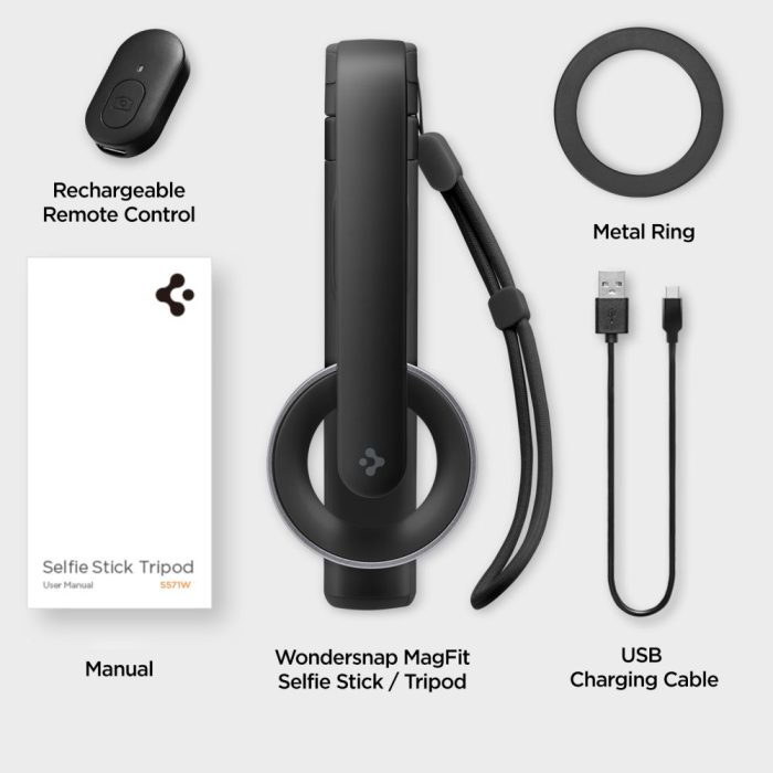 Spigen S571W MagSafe Bluetooth selfie stick τρίποδο μαύρο