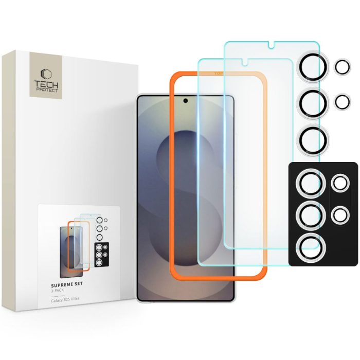 Tech-Protect Supreme Set Samsung Galaxy S25 Ultra προστασία οθόνης και κάμερας
