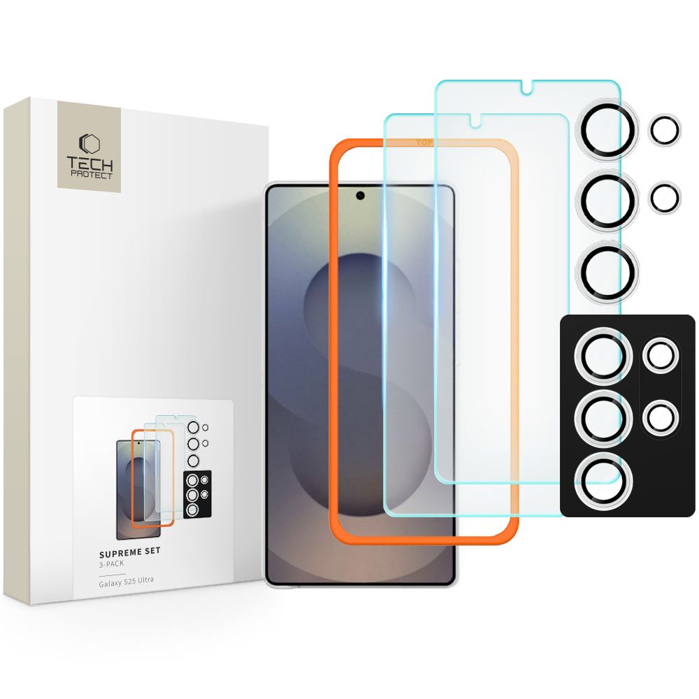 Tech-Protect Supreme Set Samsung Galaxy S25 Ultra προστασία οθόνης και κάμερας