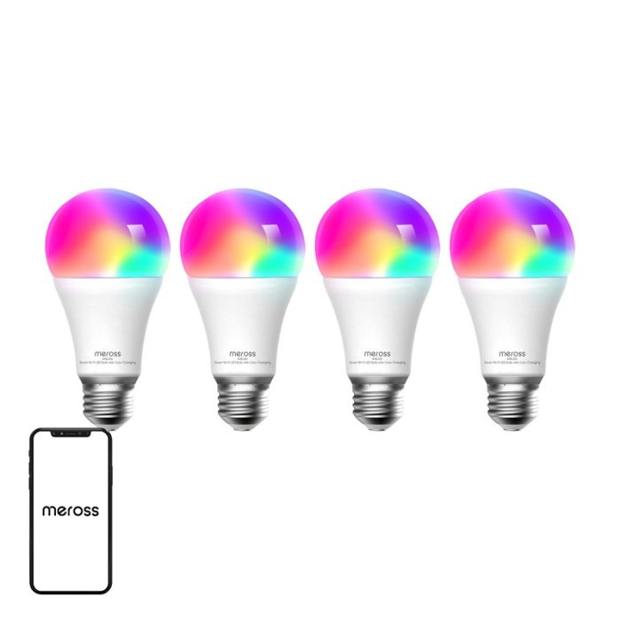 Meross MSL120 έξυπνη λάμπα LED WiFi RGB HomeKit (4 pack)