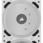 Corsair XD7 RGB 360mm white lighting front view