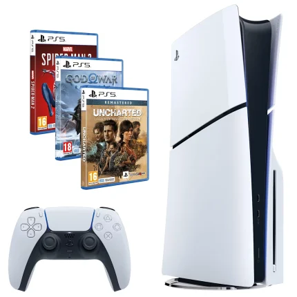 Sony PlayStation 5 + Marvel's Spider-Man 2 + God Of War Ragnarok + Uncharted Legacy of Thieves