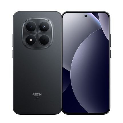 Μαύρο smartphone Redmi Note 15 Pro 5G 8/256GB Black σε εμπρόσθια και οπίσθια όψη